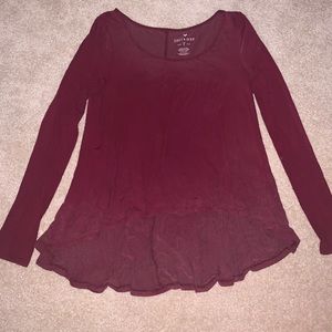 american eagle long sleeve flowy shirt